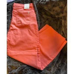 Sneak Peak High Rise Straight Leg Denim Burnt Sienna New w tags